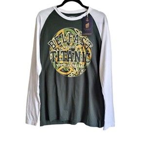 Titanic Northern Ireland Belfast Long Sleeve Shirt Cruise Line Men's NWT Size XL